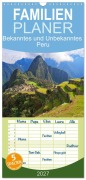 Cover-Bild zum Titel 'Familienplaner 2027 - Bekanntes und Unbekanntes Peru mit 5 Spalten (Wandkalender, 21 x 45 cm) CALVENDO' von 'Askson Vargard'