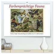 Cover-Bild zum Titel 'Farbenprächtige Fauna. Fische, Vögel, Schmetterlinge in Grafiken des 19 Jahrhunderts (hochwertiger Premium Wandkalender 2026 DIN A2 quer), Kunstdruck in Hochglanz' von 'Jost Galle'