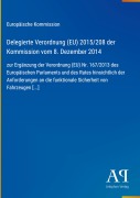 Cover-Bild zum Titel 'Delegierte Verordnung (EU) 2015/208 der Kommission vom 8. Dezember 2014' von 'Europäische Kommission'