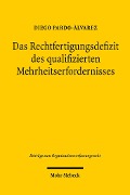 Cover-Bild zum Titel 'Das Rechtfertigungsdefizit des qualifizierten Mehrheitserfordernisses' von 'Diego Pardo-Ã¿lvarez'