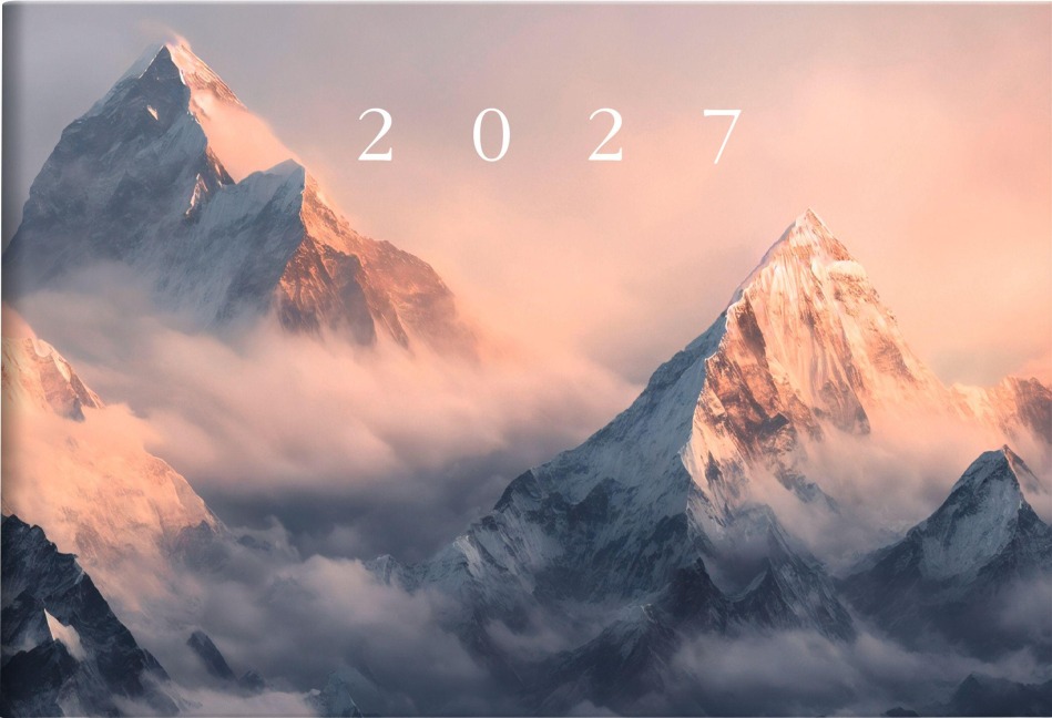 rido/idé 7017507017 Taschenkalender Mod. Septimus 2027 "Mountain" A6 quer, Papier - 