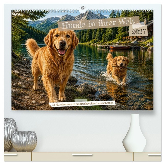 Hunde in ihrer Welt (hochwertiger Premium Wandkalender 2027 DIN A2 quer), Kunstdruck in Hochglanz - Ognjen Simic