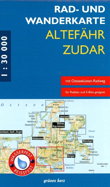 Rad- und Wanderkarte Altefähr - Zudar - 