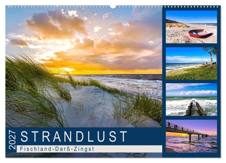 STRANDLUST: Fischland-Darß-Zingst (Wandkalender 2027 DIN A2 quer), CALVENDO Monatskalender - Andrea Dreegmeyer