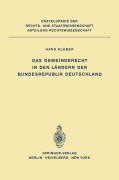 Cover-Bild zum Titel 'Das Gemeinderecht in den Ländern der Bundesrepublik Deutschland' von 'Hans Klüber'