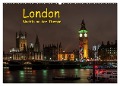 London - Nachts an der Themse (Wandkalender 2024 DIN A2 quer), CALVENDO Monatskalender - Britta Berkenkamp