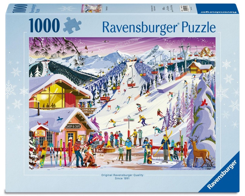 Erwachsenenpuzzle 1000 Teile - Auf der Skipiste - 