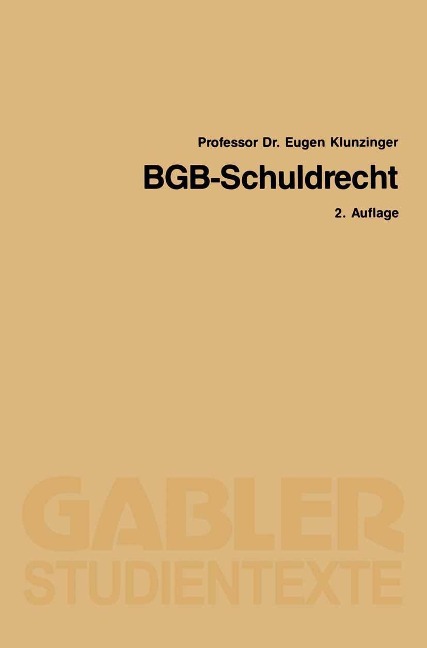 BGB-Schuldrecht - Eugen Klunzinger