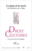 Cover-Bild zum Titel 'Le juste et le sacré' von 'Revue publiee avec le concours du Cnrs'