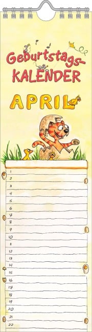 Geburtstagskalender Mini Cartoon immerwährend - 