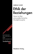 Cover-Bild zum Titel 'Ethik der Beziehungen' von 'Anton Leist'