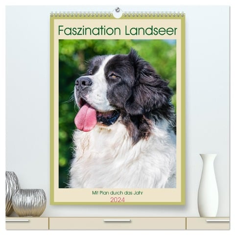 Faszination Landseer - Mit Plan durch das Jahr (hochwertiger Premium Wandkalender 2024 DIN A2 hoch), Kunstdruck in Hochglanz - 