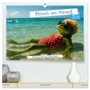 Cover-Bild zum Titel 'Frosch am Strand - Sommer, Sonne, grüne Haut (hochwertiger Premium Wandkalender 2026 DIN A2 quer), Kunstdruck in Hochglanz' von 'Danny Elskamp'