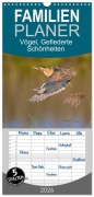 Cover-Bild zum Titel 'Familienplaner 2026 - Vögel, Gefiederte Schönheiten mit 5 Spalten (Wandkalender, 21 x 45 cm) CALVENDO' von 'Wolfgang Lequen'