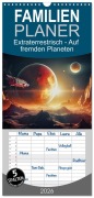 Cover-Bild zum Titel 'Familienplaner 2026 - Extraterrestrisch - Auf fremden Planeten mit 5 Spalten (Wandkalender, 21 x 45 cm) CALVENDO' von 'Simone Wunderlich'