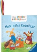 Mein Knuddel-Knautsch-Buch: Meine ersten Kinderlieder; weiches Stoffbuch, waschbares Badebuch, Babyspielzeug ab 6 Monate - 