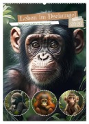 Leben im Dschungel. Entzückende Affen im Regenwald (Wandkalender 2026 DIN A2 hoch), CALVENDO Monatskalender - Rose Hurley