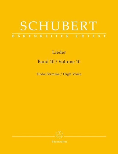 Lieder, Band 10 für hohe Stimme - Franz Schubert