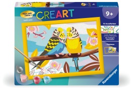 Cover-Bild zum Titel 'CreArt, Malen nach Zahlen Kinder - Bunte Wellensittiche' von ''