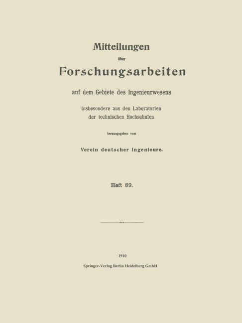 Mitteilungen über Forschungsarbeiten auf dem Gebiete des Ingenieurwesens - Heinrich Herbert, Wilhelm Nußelt