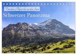 Cover-Bild zum Titel 'Schweizer Panorama - Von den Alpen bis zu den Seen (Tischkalender 2026 DIN A5 quer), CALVENDO Monatskalender' von 'AkremaFotoArt AkremaFotoArt'