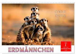Cover-Bild zum Titel 'Erdmännchen - coole Typen (Wandkalender 2026 DIN A3 quer), CALVENDO Monatskalender' von 'Peter Roder'