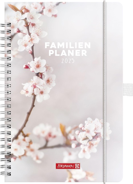 Brunnen 1070290025 Buchkalender Familienplaner (2025) "Blossom"| 2 Seiten = 1 Woche| A5| 192 Seiten| Hardcover| bunt - 