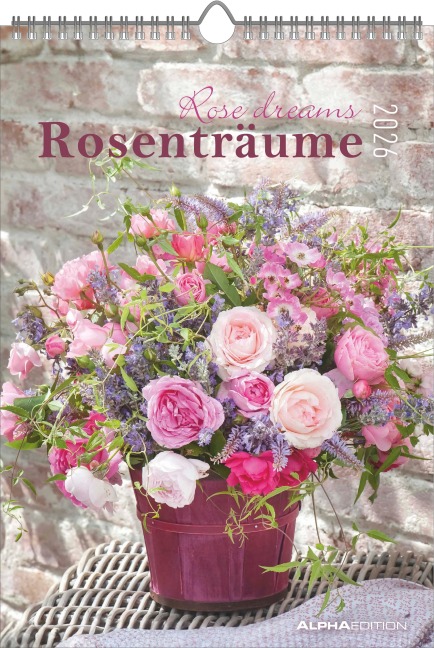 Rosenträume 2026 - Bildkalender 23,7x34 cm - Kalender mit Platz für Notizen - mit vielen Zusatzinformationen - Rose Dreams - Wandkalender - Alpha Edition - 