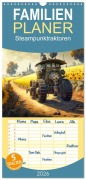 Familienplaner 2026 - Steampunktraktoren mit 5 Spalten (Wandkalender, 21 x 45 cm) CALVENDO - Sabine Löwer