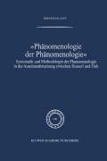Cover-Bild zum Titel 'Phänomenologie der Phänomenologie' von 'Sebastian Luft'