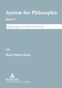 Cover-Bild zum Titel 'System der Philosophie' von 'Hans-Dieter Klein'