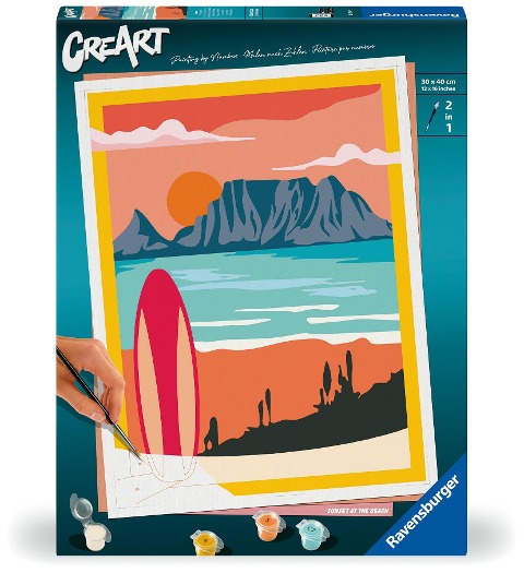 CreArt Gallery Wall - Sonnenuntergang am Strand - 