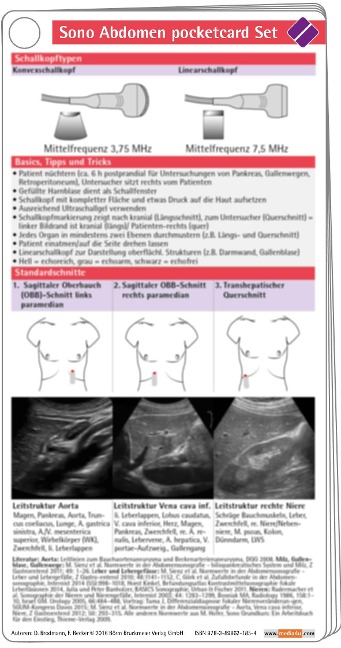 Sono Abdomen pocketcard Set - Doreen Brodmann, Florian Recker