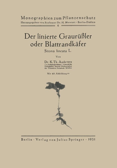 Der linierte Graurüßler oder Blattrandkäfer - K. Th. Andersen