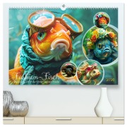 Cover-Bild zum Titel 'Fashion-Fisch. Die lustige Welt der Unterwasser-Mode (hochwertiger Premium Wandkalender 2026 DIN A2 quer), Kunstdruck in Hochglanz' von 'Rose Hurley'