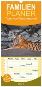 Cover-Bild zum Titel 'Familienplaner 2027 - Tiger von Ranthambore mit 5 Spalten (Wandkalender, 21 x 45 cm) CALVENDO' von 'Robert Styppa'