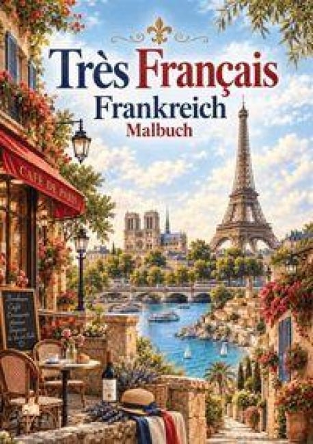 Très Français - Frankreich Malbuch für Erwachsene mit 70 schönen Ausmalmotiven - 