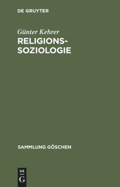 Religionssoziologie - Günter Kehrer