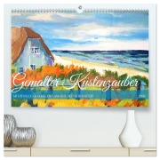 Cover-Bild zum Titel 'Gemalter Küstenzauber - Mit Pinsel und Farbe entlang der deutschen Küste (hochwertiger Premium Wandkalender 2026 DIN A2 quer), Kunstdruck in Hochglanz' von 'Michaela Schimmack'