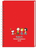 Peanuts Familienplaner Buch A5 2024. Familienkalender mit 5 Spalten. Liebevoll illustrierter Buch-Kalender mit Einstecktasche und Schulferien. Terminplaner mit 160 Seiten. - 