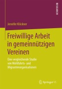 Cover-Bild zum Titel 'Freiwillige Arbeit in gemeinnützigen Vereinen' von 'Jennifer Klöckner'