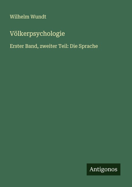 Völkerpsychologie - Wilhelm Wundt