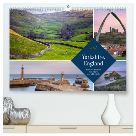 Yorkshire, England: Romantik zwischen Hochmooren und wilder Küste (hochwertiger Premium Wandkalender 2025 DIN A2 quer), Kunstdruck in Hochglanz - Joana Kruse