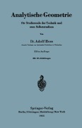 Cover-Bild zum Titel 'Analytische Geometrie für Studierende der Technik und zum Selbststudium' von 'Adolf Hess'