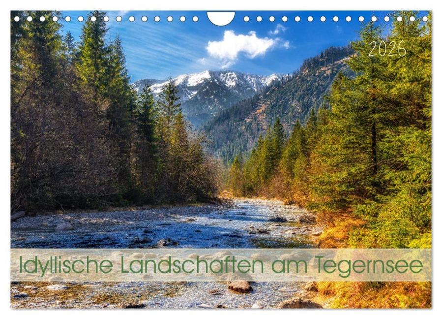 Idyllische Landschaften am Tegernsee (Wandkalender 2026 DIN A4 quer), CALVENDO Monatskalender - Tom-Pic-Art Tom-Pic-Art