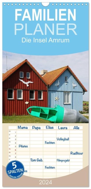 Familienplaner 2027 - Die Insel Amrum mit 5 Spalten (Wandkalender, 21 x 45 cm) CALVENDO - Schnellewelten