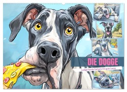 Die Dogge. Lustige Hunde Cartoons für gute Laune (Wandkalender 2026 DIN A2 quer), CALVENDO Monatskalender - Rose Hurley