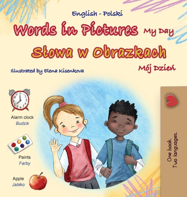 Words in Pictures - My Day (English Polish Bilingual Children's Book) - Kidkiddos Books