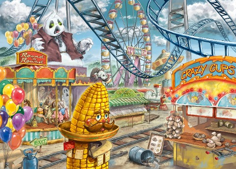 Ravensburger EXIT Puzzle Kids - 12926 Im Freizeitpark - 368 Teile Puzzle für Kinder ab 9 Jahren, Kinderpuzzle - 