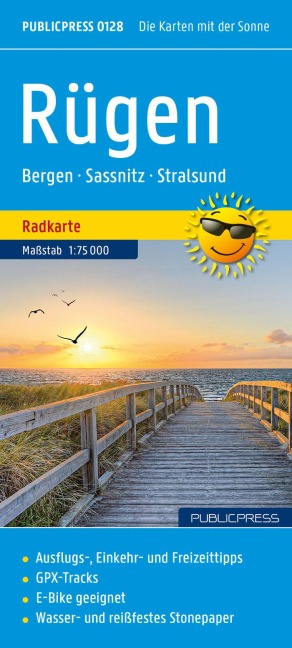 Rügen, Radkarte 1:75.000, Publicpress - 